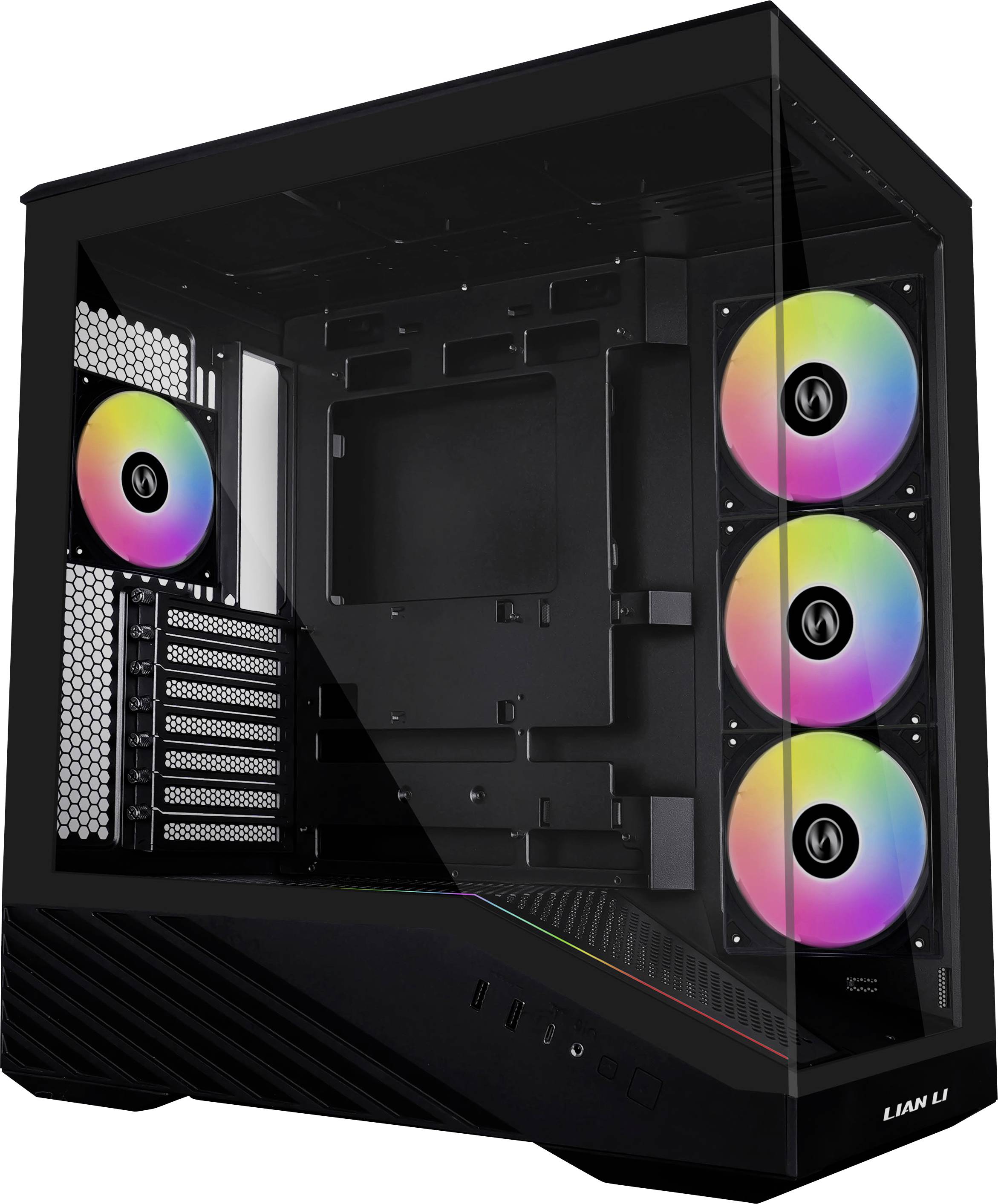 Tour midi Lian Li Vector V100 Boîtier PC, Boîtier, Boîtier gaming noir