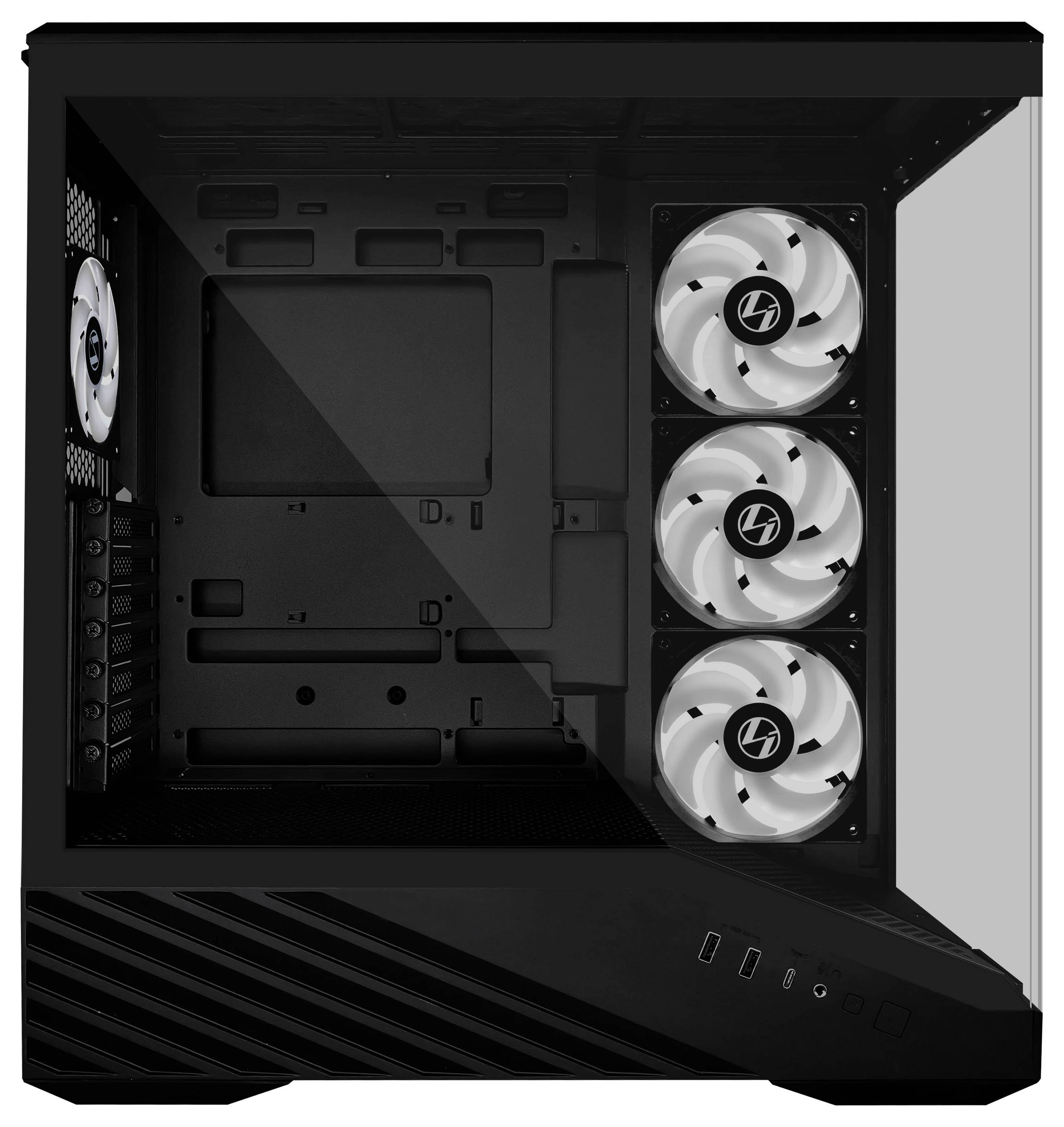 Tour midi Lian Li Vector V100 Boîtier PC, Boîtier, Boîtier gaming noir