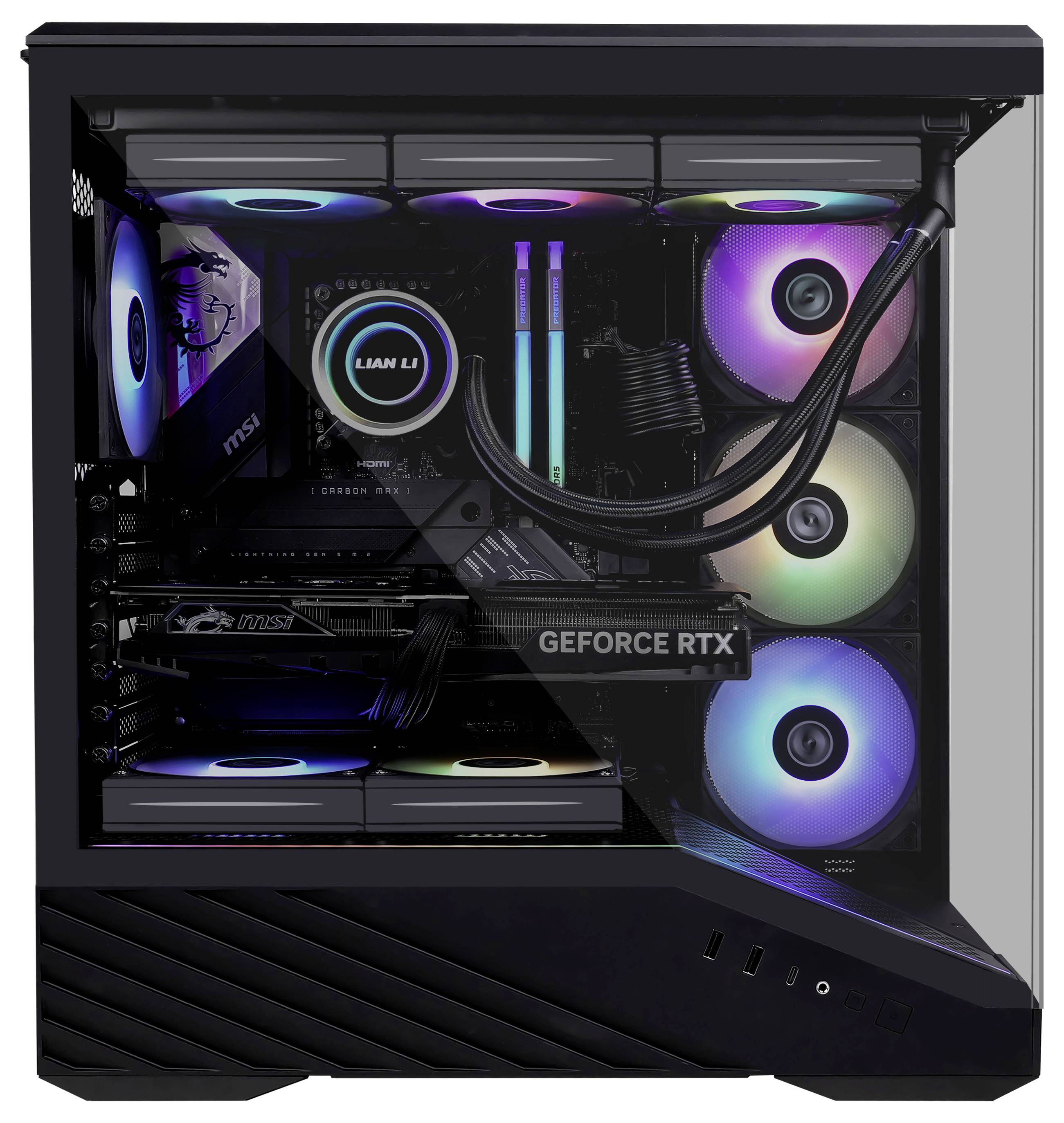 Tour midi Lian Li Vector V100 Boîtier PC, Boîtier, Boîtier gaming noir