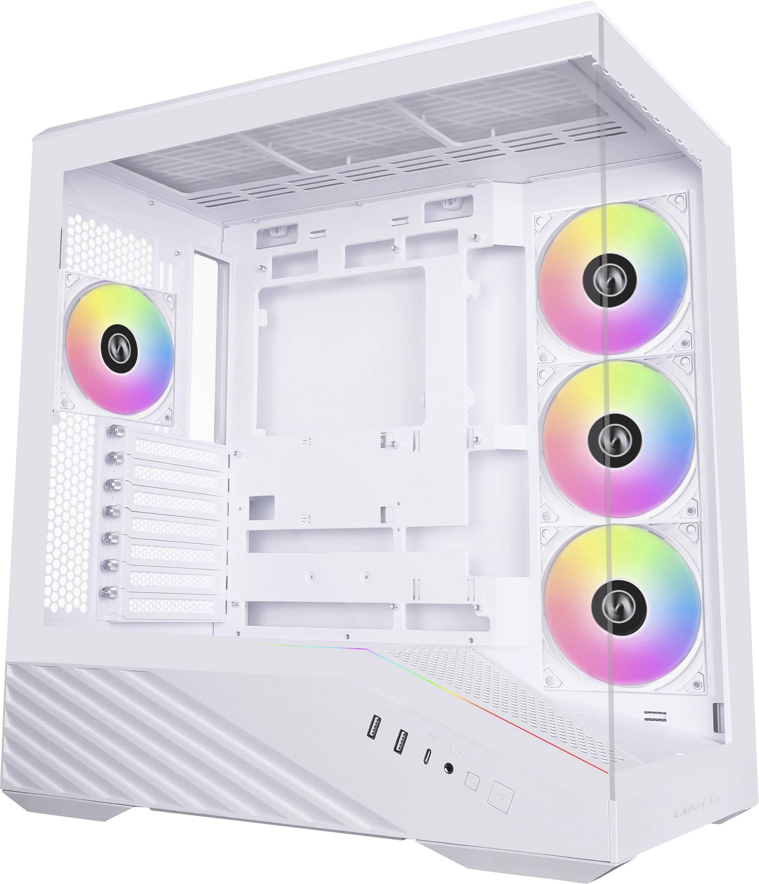 Tour midi Lian Li Vector V100 Boîtier, Boîtier gaming, Boîtier PC blanc