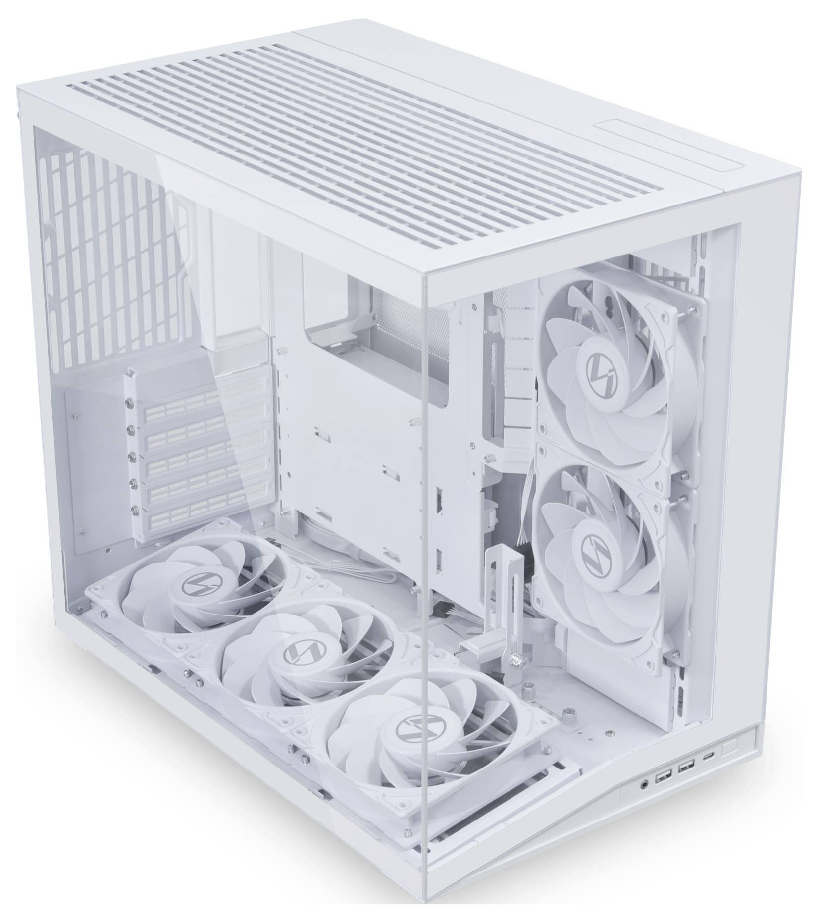 mini-tour Lian Li O11 Dynamic Mini V2 Flow Boîtier, Boîtier PC, Boîtier gaming blanc