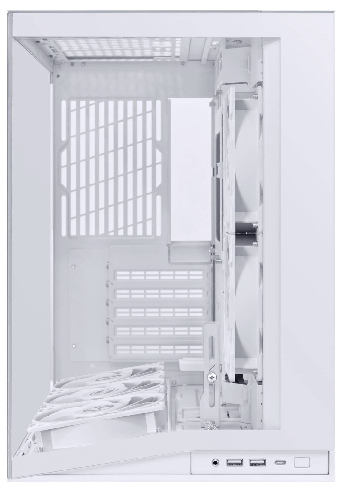 mini-tour Lian Li O11 Dynamic Mini V2 Flow Boîtier, Boîtier PC, Boîtier gaming blanc