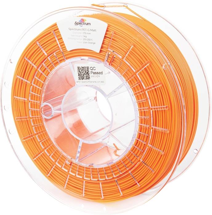 Une bobine orange de filament d'impression 3D 