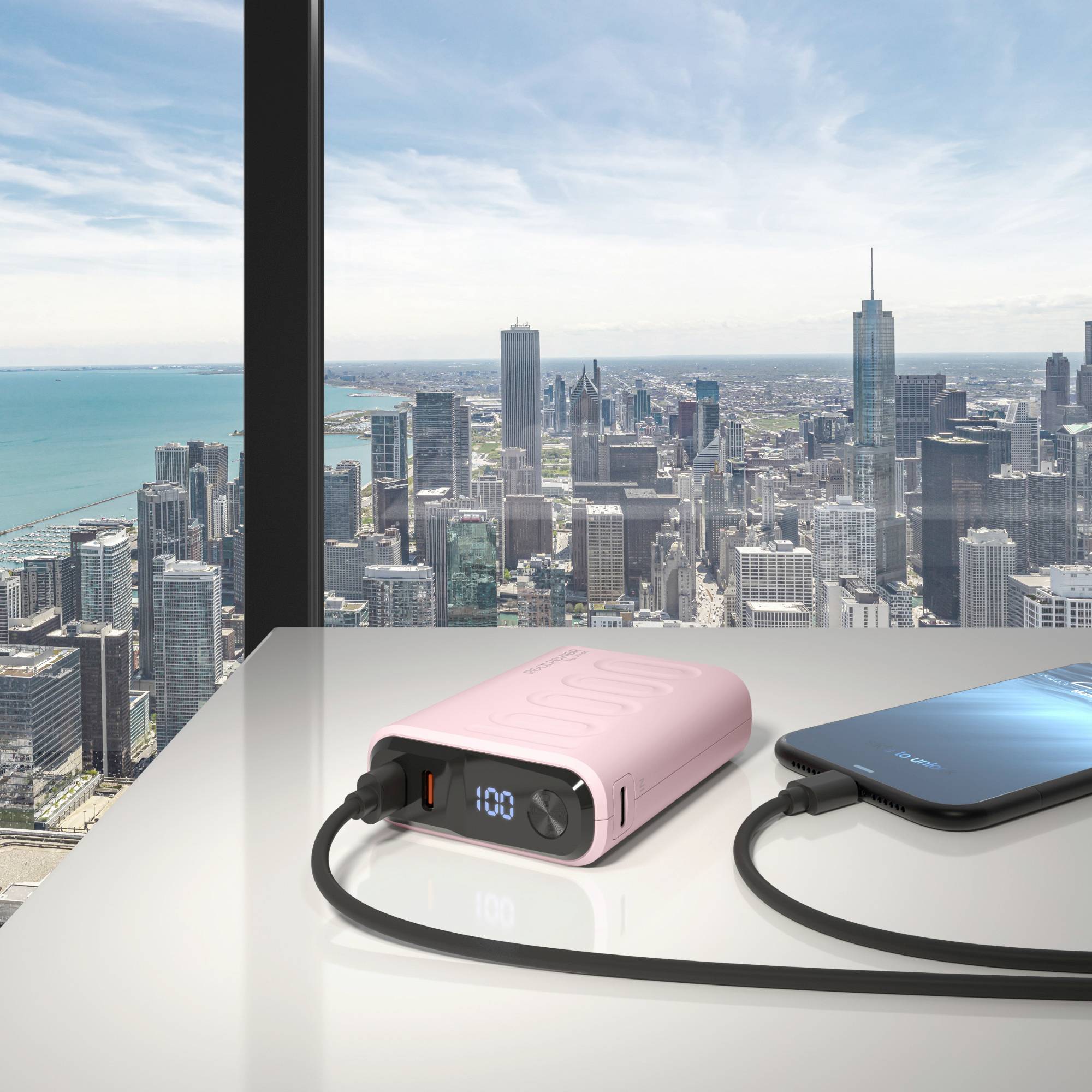 REALPOWER PB-10000 C Powerbank (batterie supplémentaire) 10.000 mAh Power Delivery rose