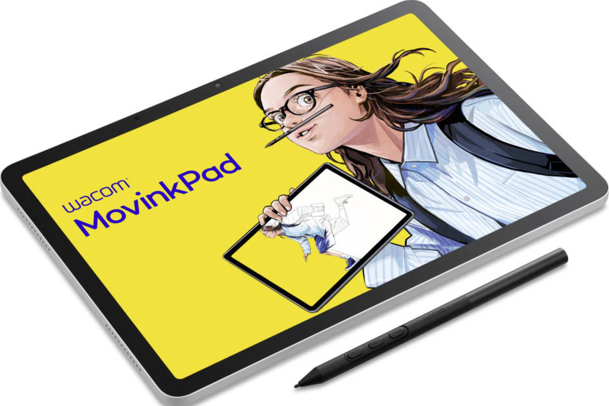 Écran à stylet créatif Ethernet, Bluetooth, Wi-Fi Wacom Wacom MovinkPad 11 gris-argent