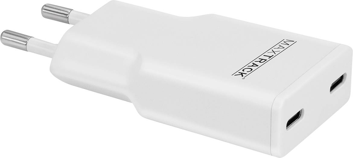 Maxtrack Adaptateur de charge 30 W 2x USB-C® Power Delivery 3.0, Fast Charge