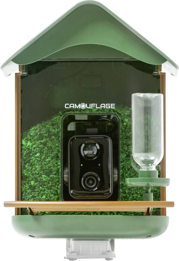 Caméra de chasse Camouflage 2 Mill. pixel avec distributeur de nourriture, Wi-Fi, fonction time-lapse, avec chargeur solaire avec