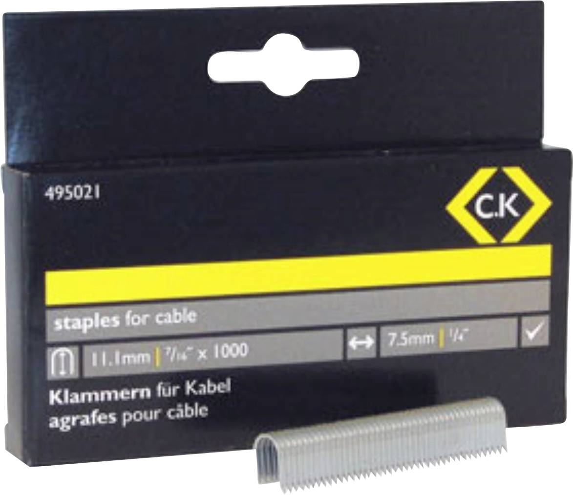Agrafes pour câble de marque C.K., dimensions 11,1 mm (7/16