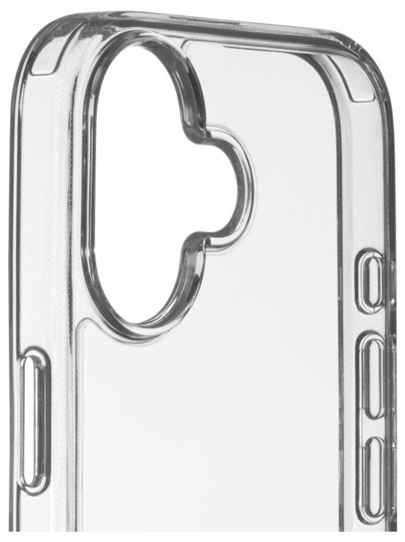 Étui de téléphone transparent avec des découpes précises pour les boutons et la caméra, doté d'un design fin et protecteur adapté à la protection de l'appareil.
