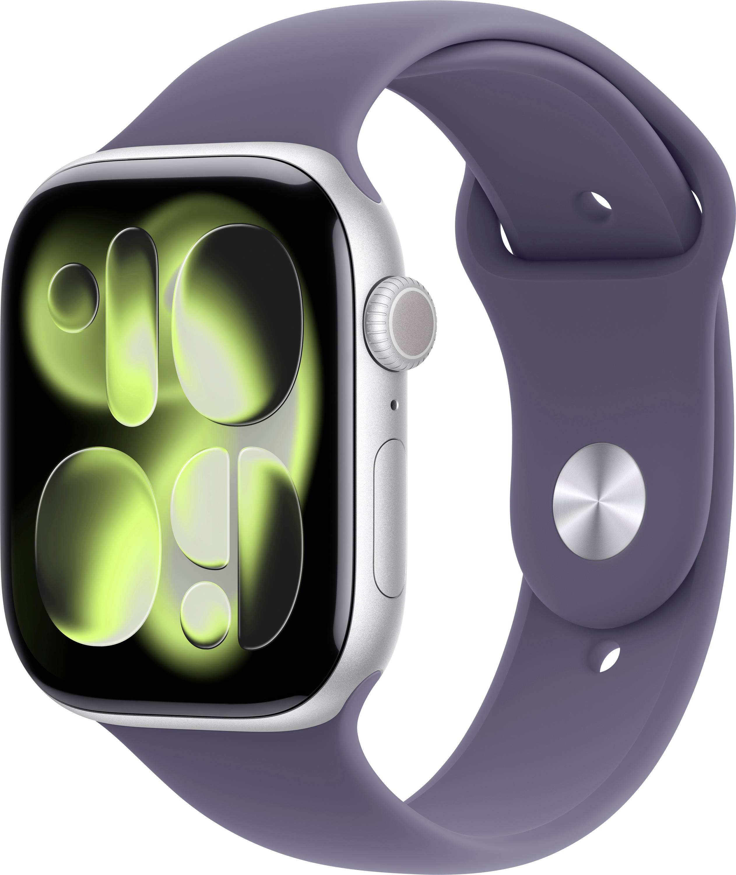 Apple Watch Series 11 GPS 46 mm boîtier en aluminium bracelet de sport violet brumeux S/M