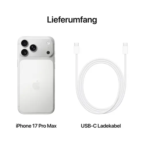 Apple iPhone 17 Pro Max argent 256 GB 17.5 cm (6.9 pouces) Apple iPhone 17 Pro Max argent 256 GB 17.5 cm (6.9 pouces)