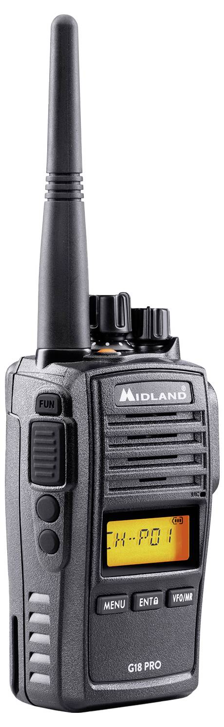 Midland G18 Pro NC, PMR446 Funkgerät C1145.04 Emetteur-récepteur PMR