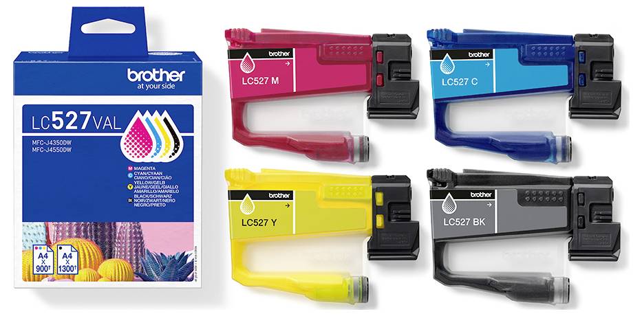 Brother Encre Brother LC527 Value Pack - 4er-Pack - Sc d'origine pack bundle cyan, jaune, magenta, noir LC527VAL