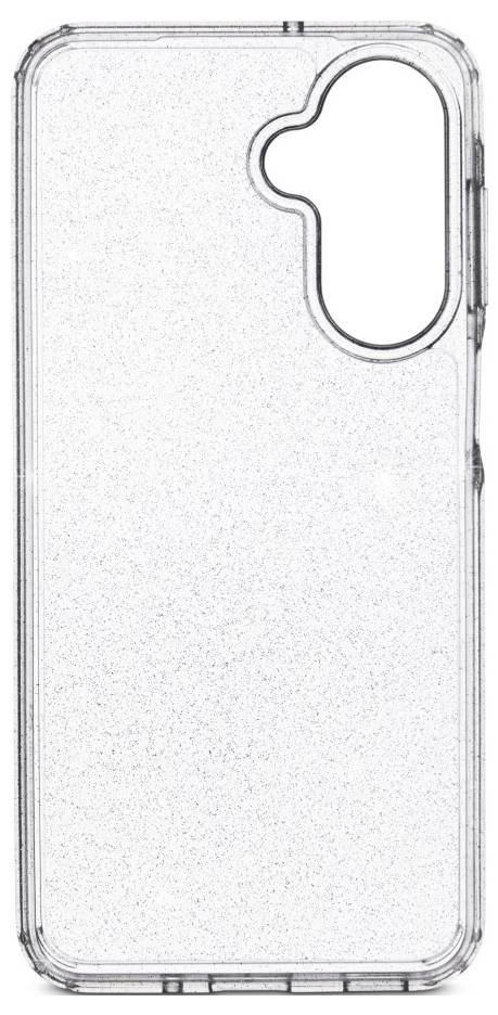 Un étui de smartphone transparent et net, avec des coins renforcés et des découpes précises pour les boutons et les objectifs de caméra.