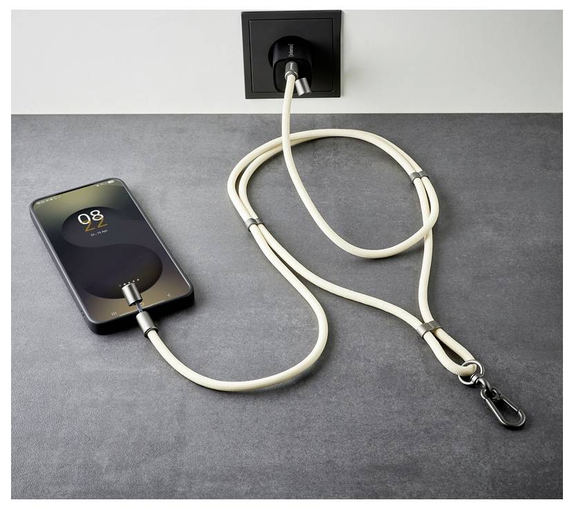 Intenso Câble USB-C USB 2.0 USB-C® mâle, USB-C® mâle 1.65 m beige Chaîne pour téléphone portable 7991001 Câble de données, Câble