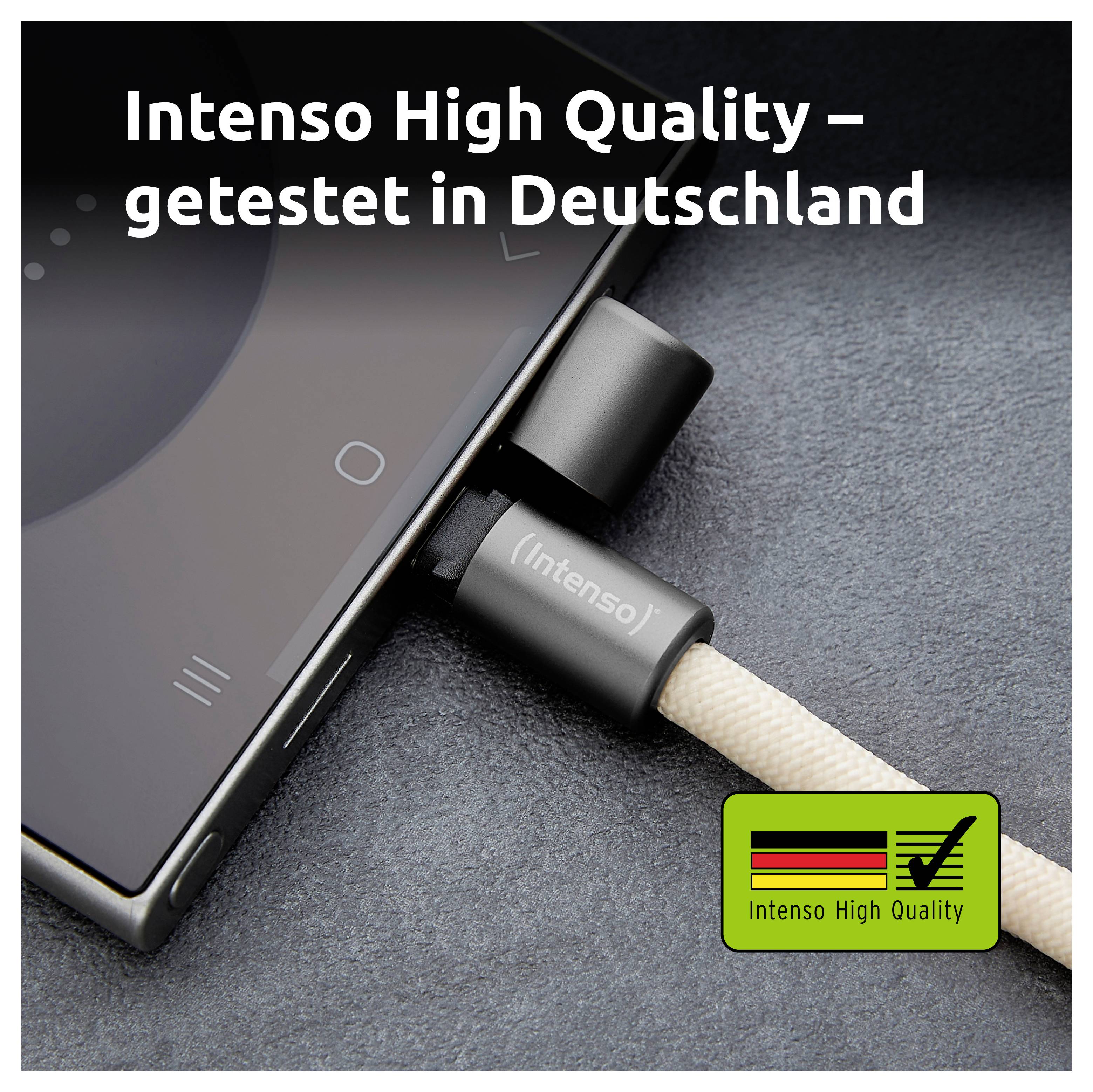 Intenso Câble USB-C USB 2.0 USB-C® mâle, USB-C® mâle 1.65 m beige Chaîne pour téléphone portable 7991001 Câble de données, Câble