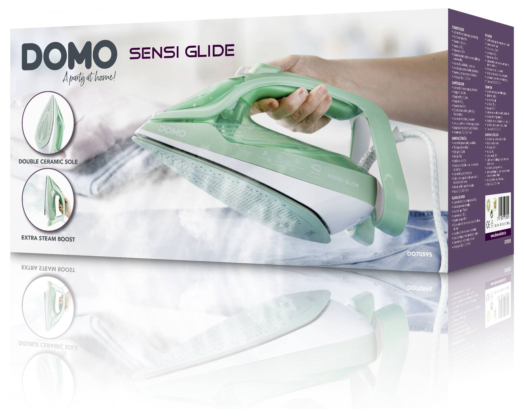 Fer à repasser à vapeur DOMO DAMPFBÜGELEISEN vert 2830 W