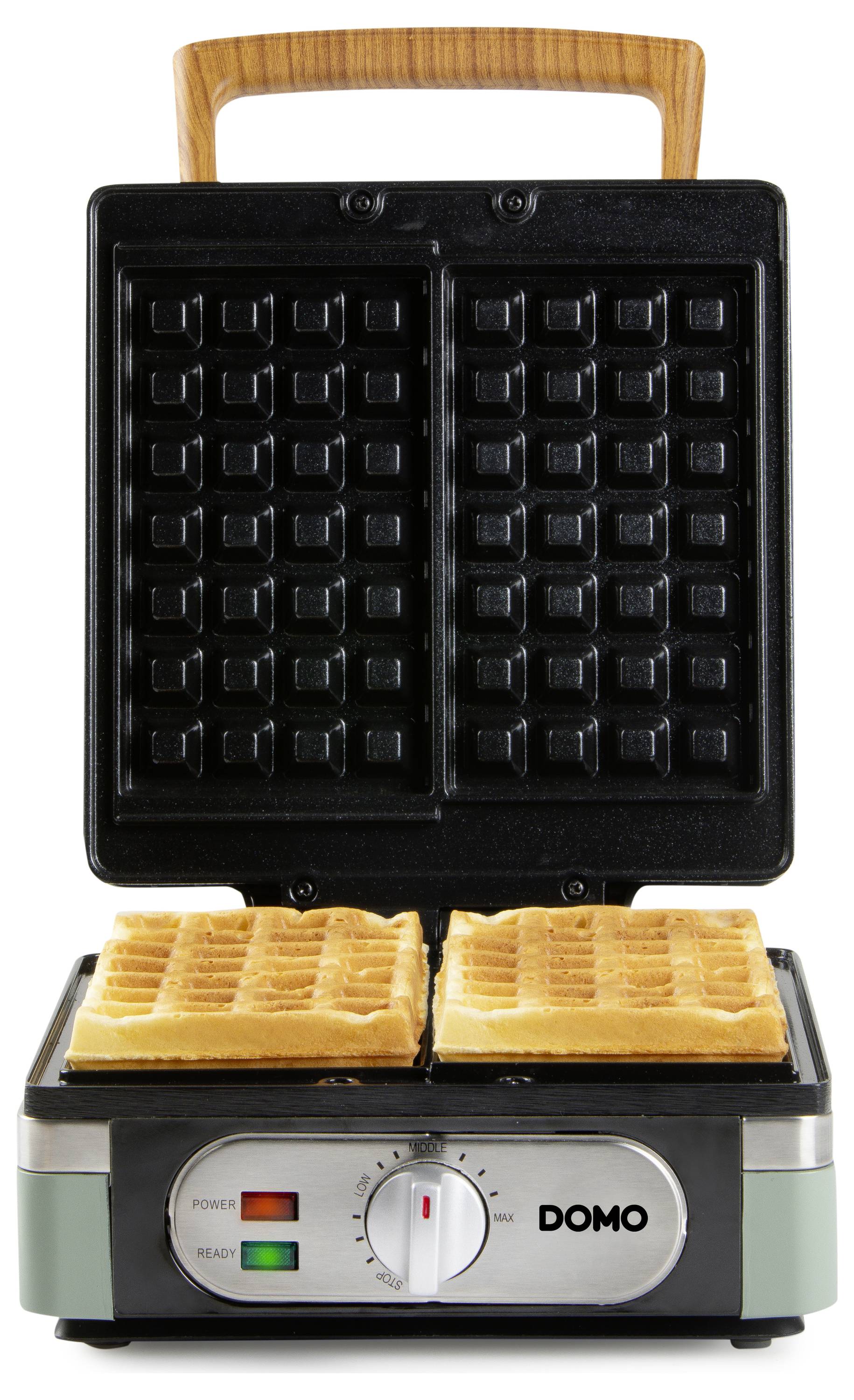 DOMO WAFFELMAKER Gaufrier vert cendré