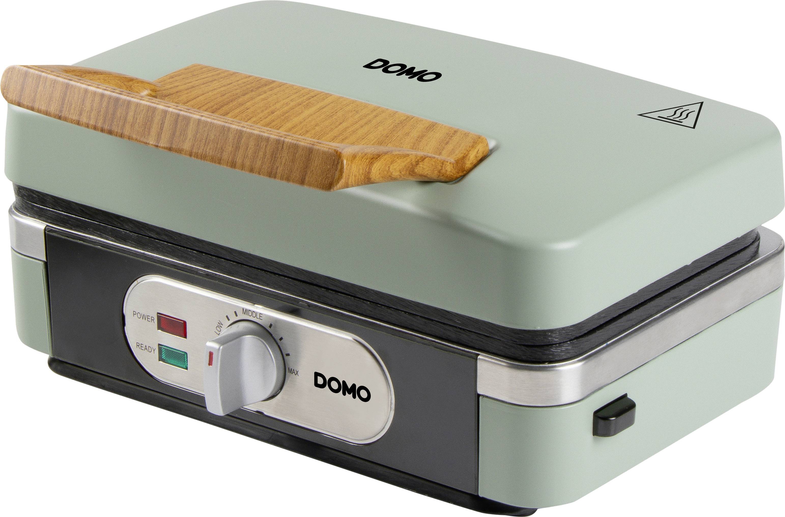 DOMO SANDWICH-WAFFLE-GRILL 3-IN-1 Gaufrier vert cendré