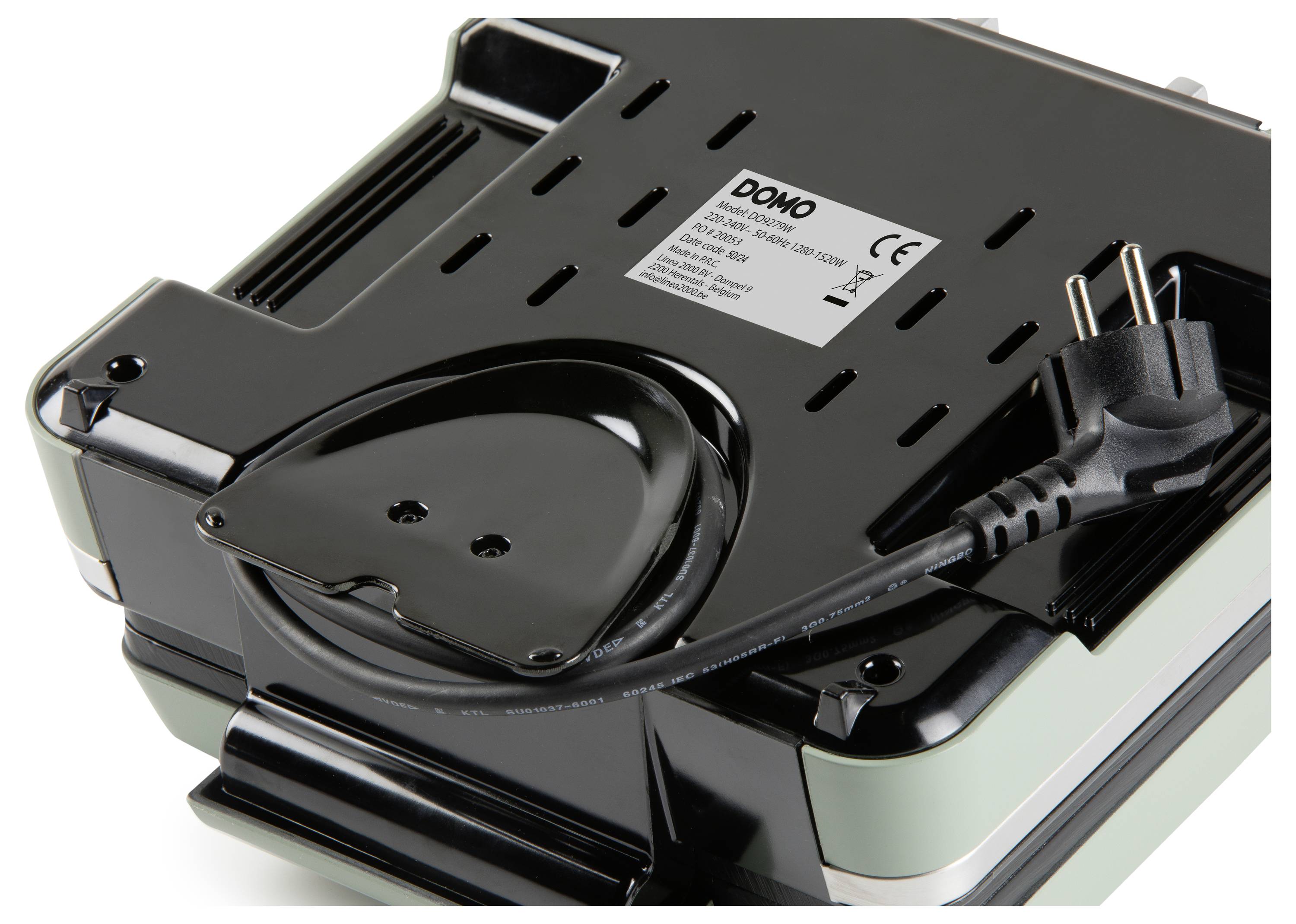 DOMO WAFFELMAKER Gaufrier vert cendré