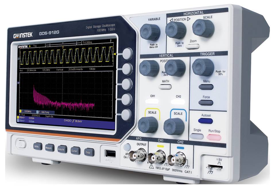 Oscilloscope numérique GW Instek 100 MHz 1 Géch/s 8 bits