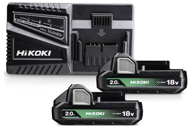 HiKOKI UC18YFSLWFZ UC18YFSL Batterie pour outil et chargeur 18 V 2 Ah, 2 Ah