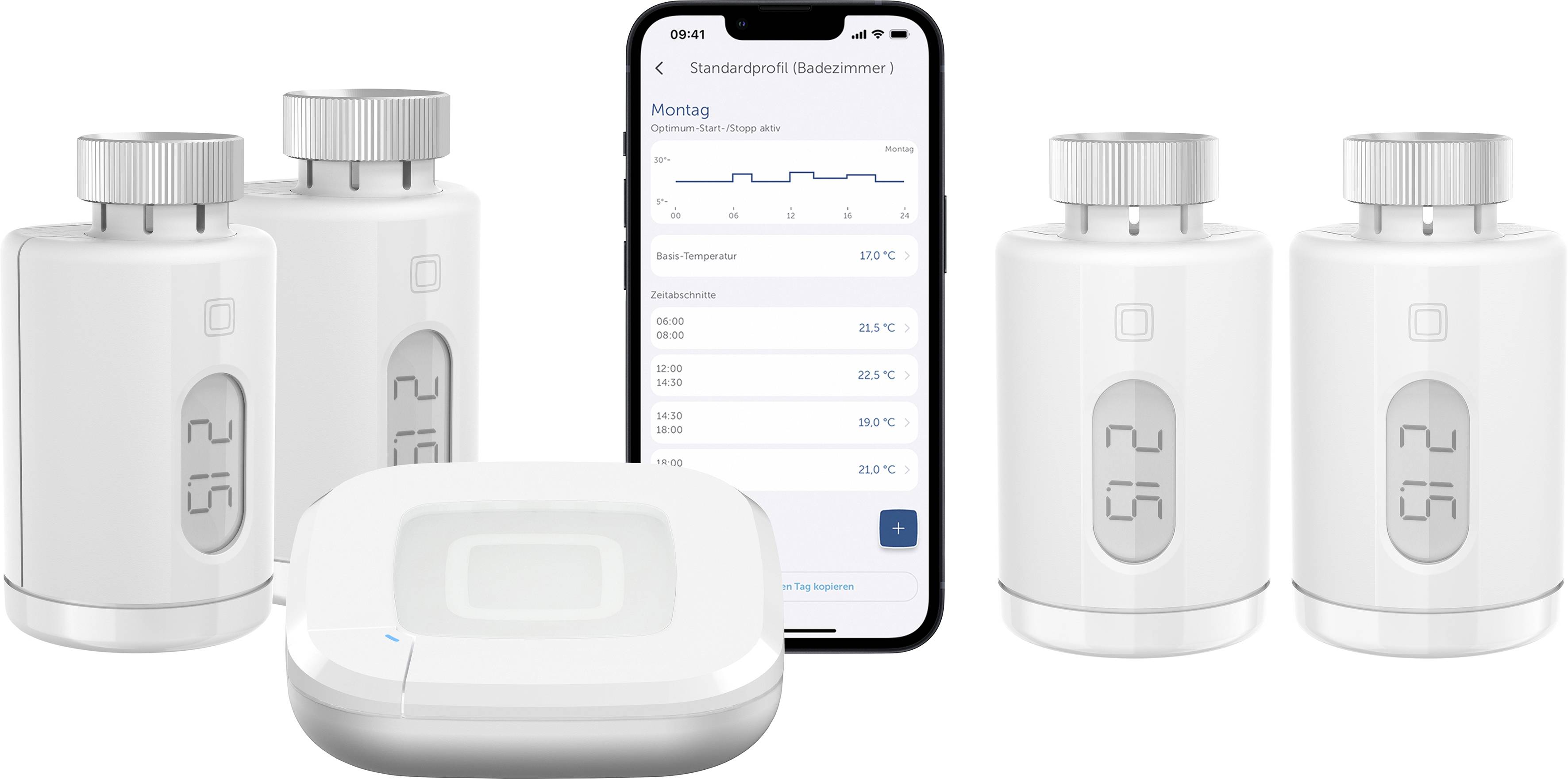 Homematic IP Kit de démarrage chauffage HmIP-SK28+HmIP-eTRV-3