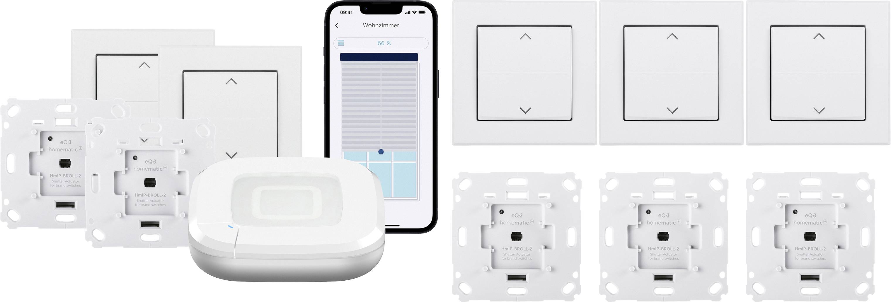 Homematic IP Kit de démarrage pour commande de volet roulant HmIP-SK29+HMIP-BROLL+HmIP-BRA