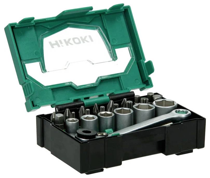 HiKOKI 40030020 Jeu d'embouts TORX® intérieur, vis à fente, cruciforme Phillips, vis Pozidriv, hexagonal avec porte-embout