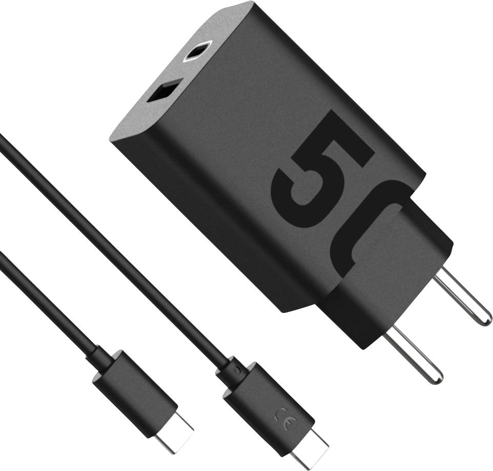 Motorola Chargeur USB 50 W 1x USB-A, 1x USB-C® Power Delivery, QC 3.0 noir