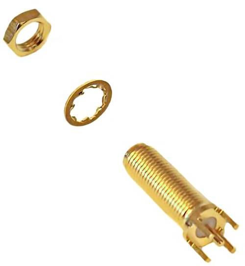 Mueller Electric BU-1420701491 Prise adaptateur SMA femelle - circuit imprimé laiton