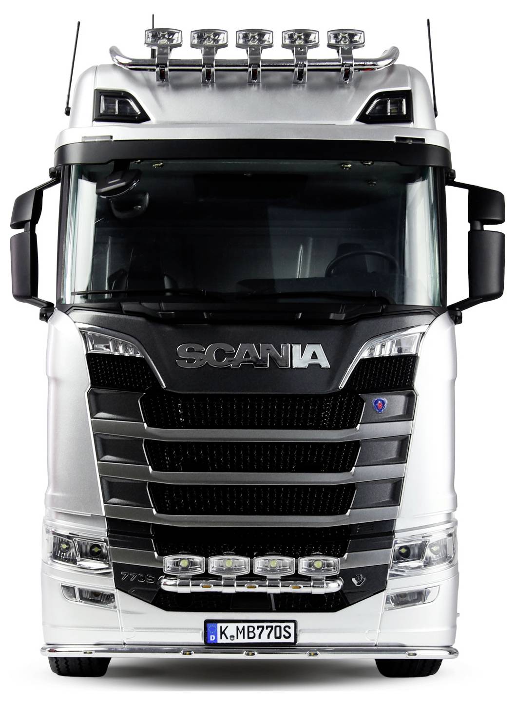 Amewi 22714 Scania 770 S 6x6 1:14 électrique Camion RC prêt à fonctionner (RtR) avec accu et chargeur, avec effet lumineux, avec