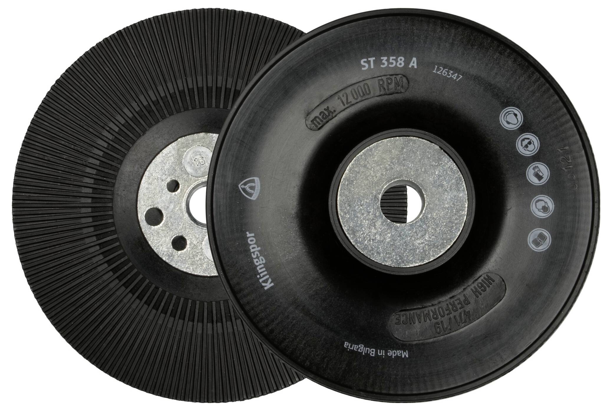 Klingspor 126347 Plateau de support FI ST358A côtelé, filetage M 14 de 125 mm Diamètre 125 mm