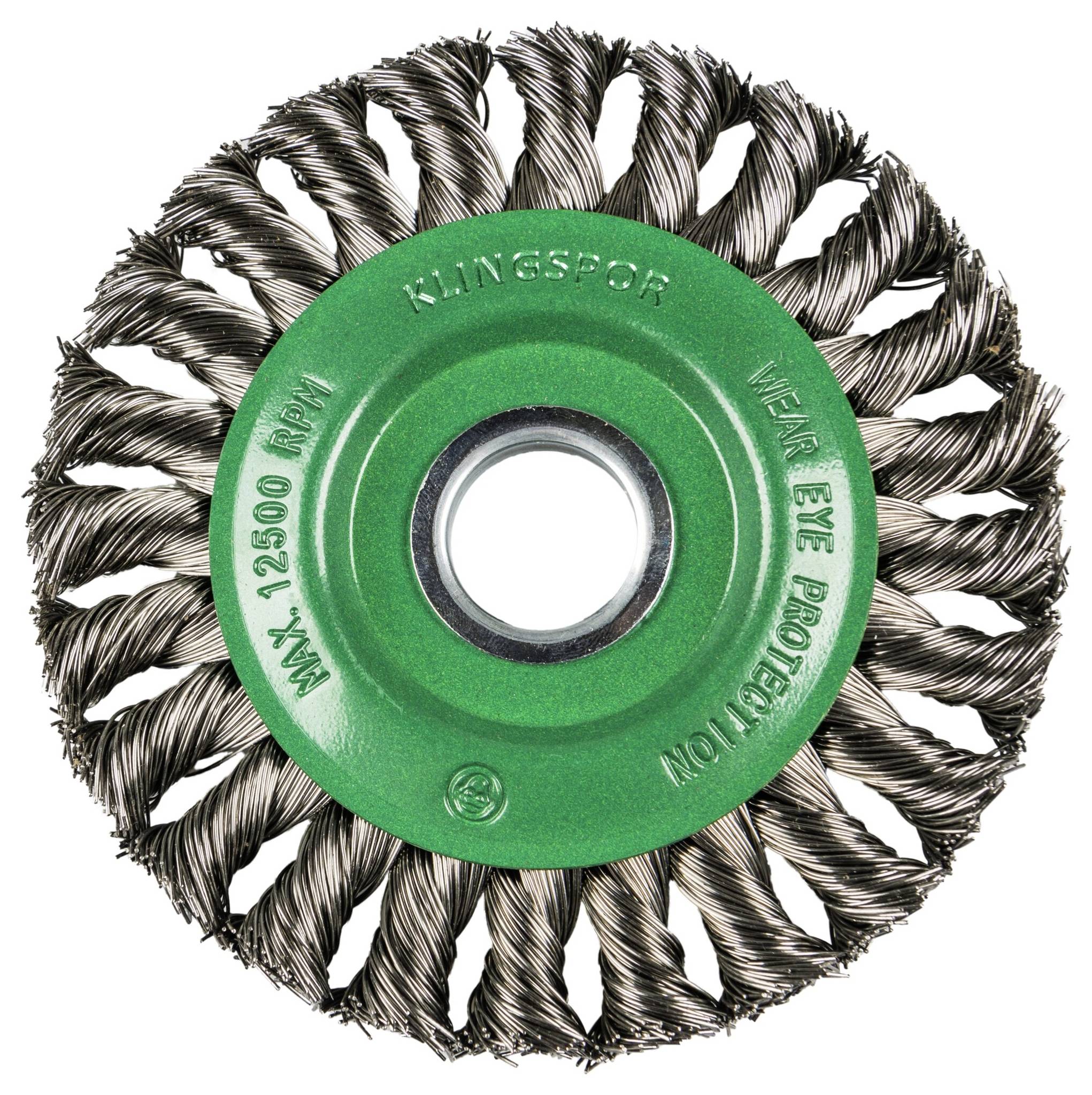 Klingspor BR 600 Z Brosse ronde torsadée à une rangée Nombre de rangées 1, 115 x 14 x 22,23 mm 0,5 acier BR 600 Z 358311 1 pc(s)