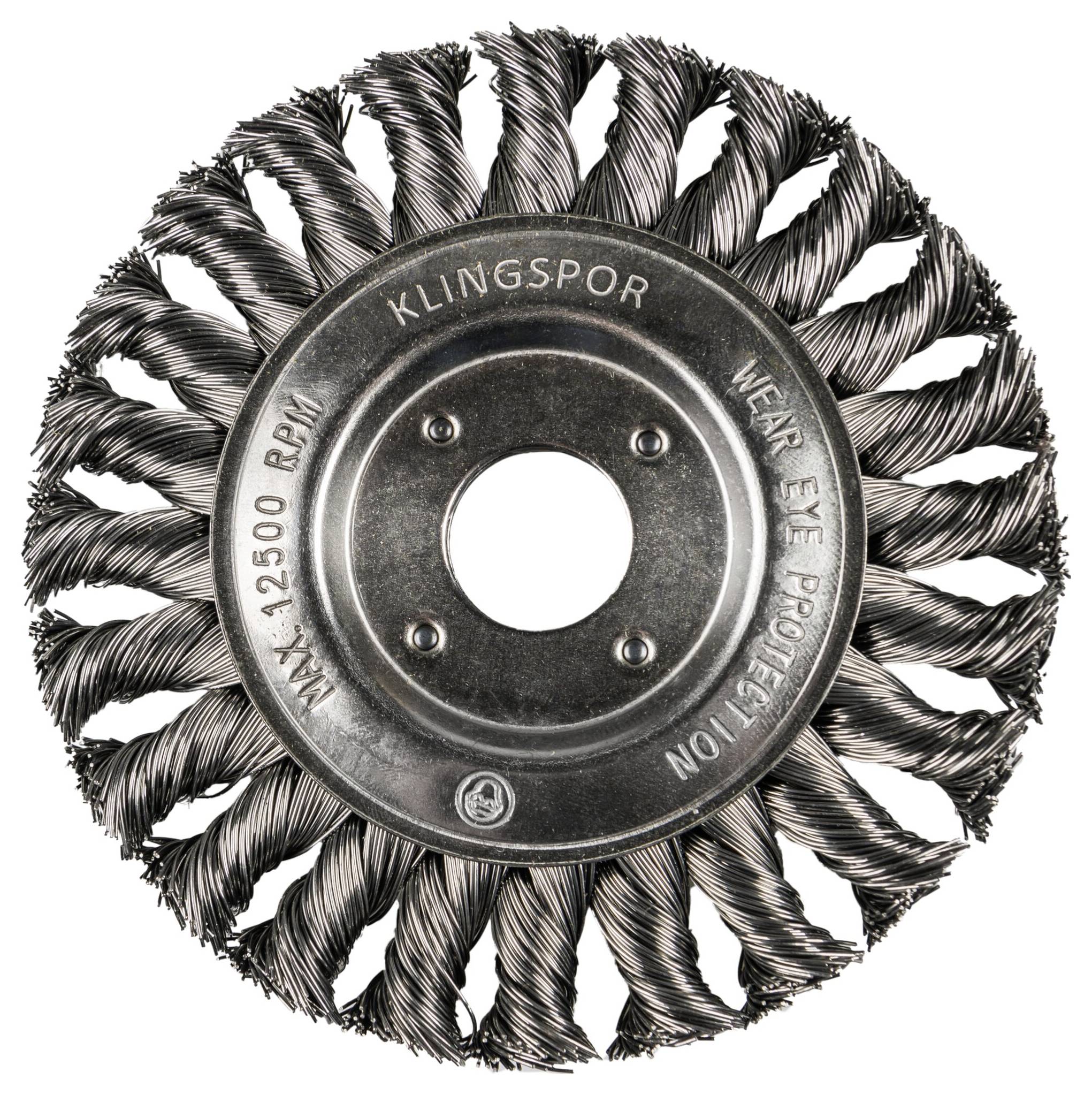 Klingspor BR 600 Z Brosse ronde torsadée à une rangée Nombre de rangées 1, 115 x 14 x 22,23 mm 0,5 acier BR 600 Z 358311 1 pc(s)