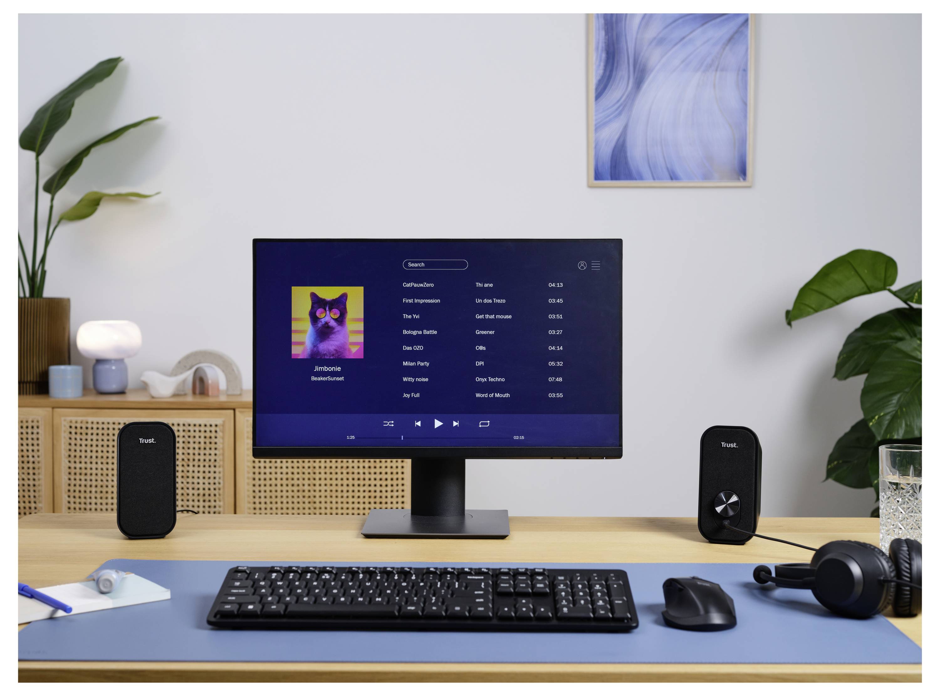 Trust Ador 2.0-Lautsprecherset Enceintes PC filaire 6 W noir