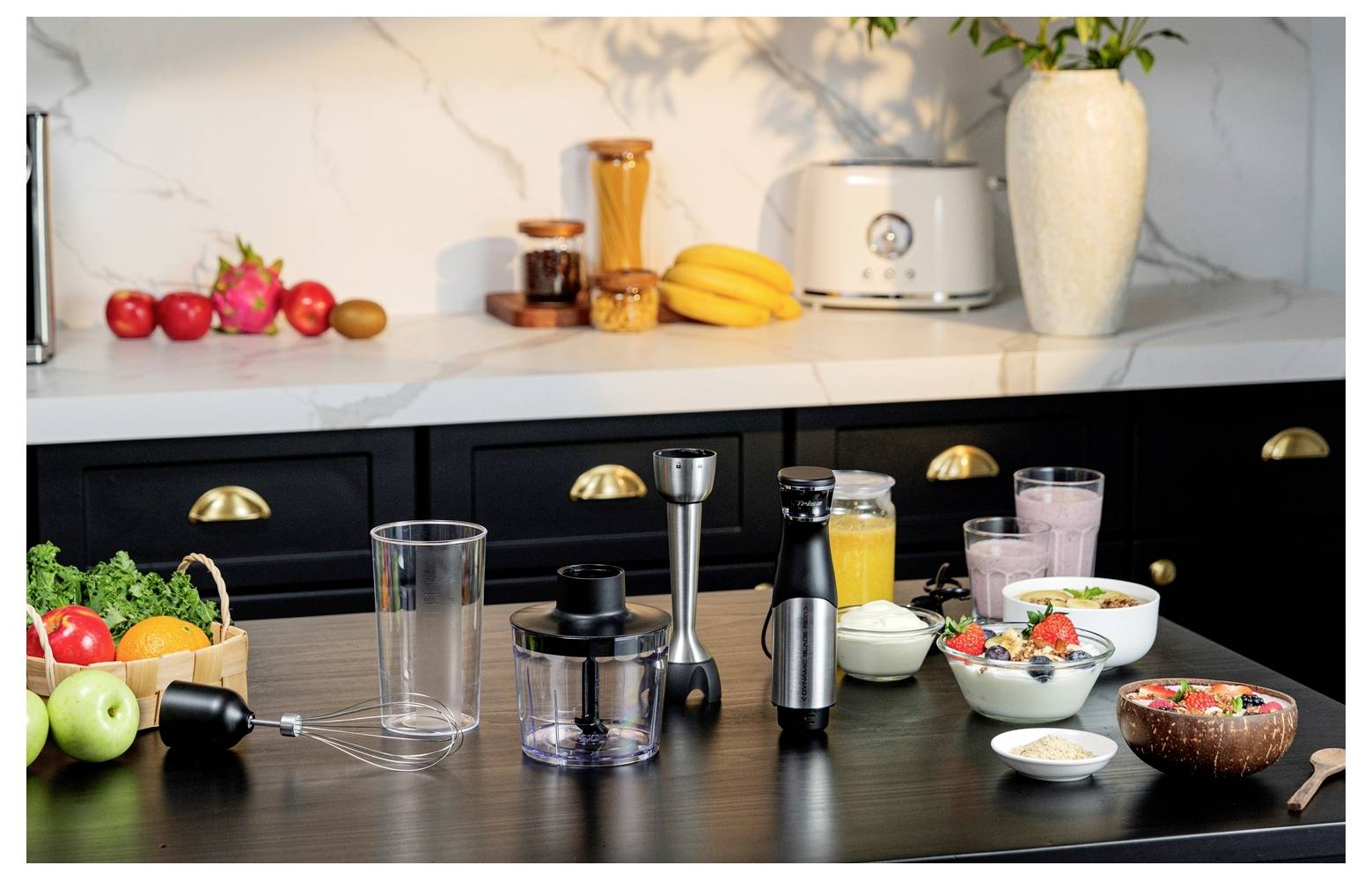 Trisa Dynamic Blade 1500 Mixeur plongeant 1500 W noir, argent