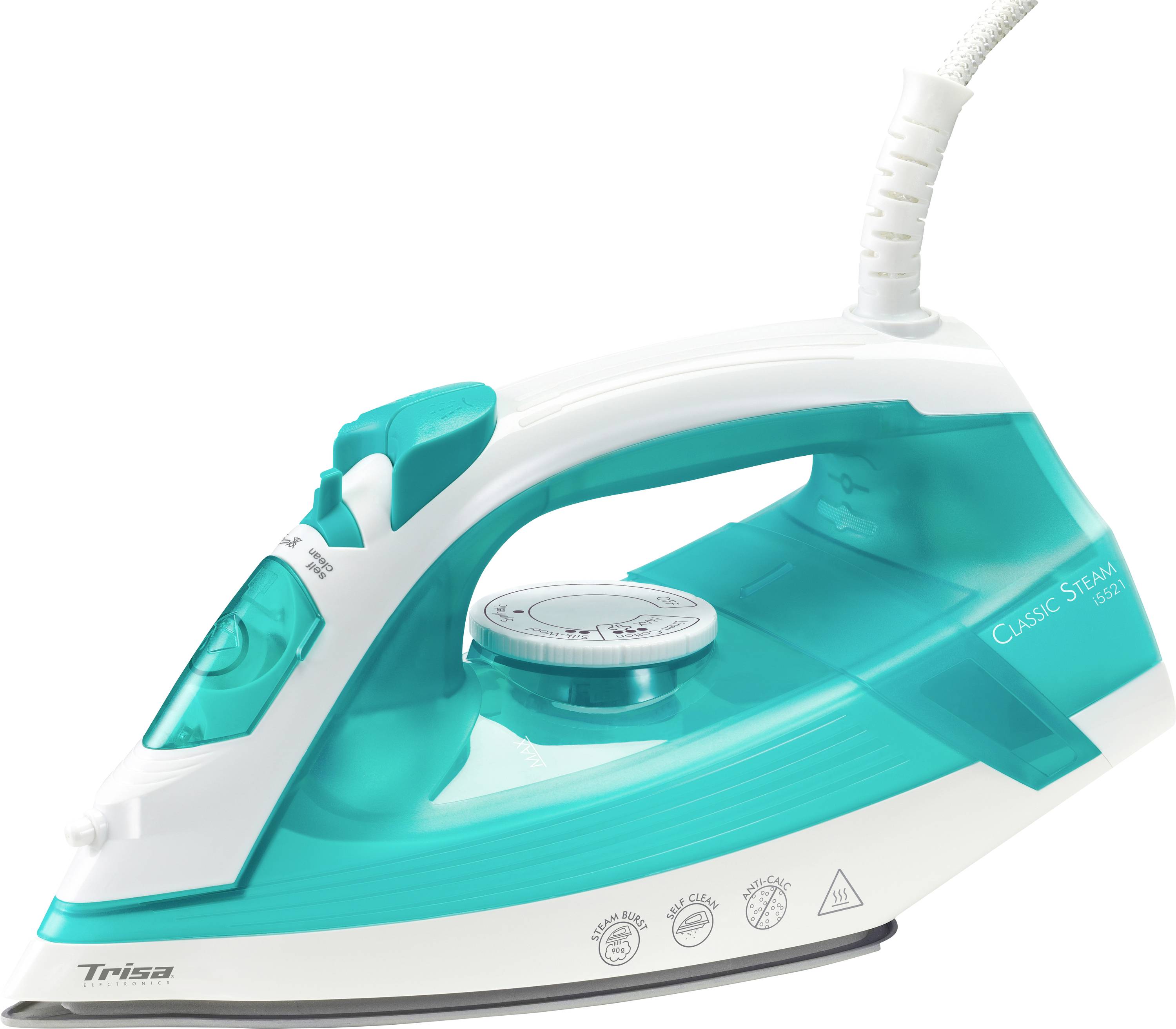 Fer à repasser Trisa Classic Steam i5521 turquoise, blanc 2000 W