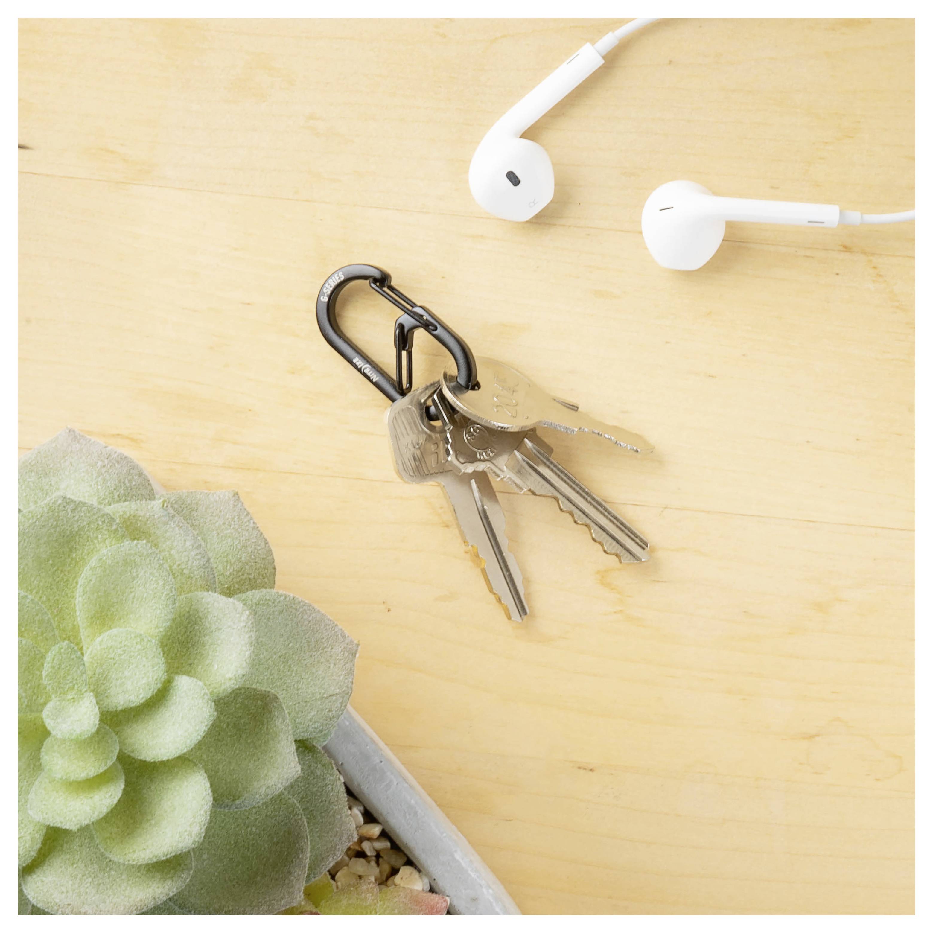 NITE Ize Mousqueton pour clé NI-GS1-01-2R6 noir 2 pc(s)