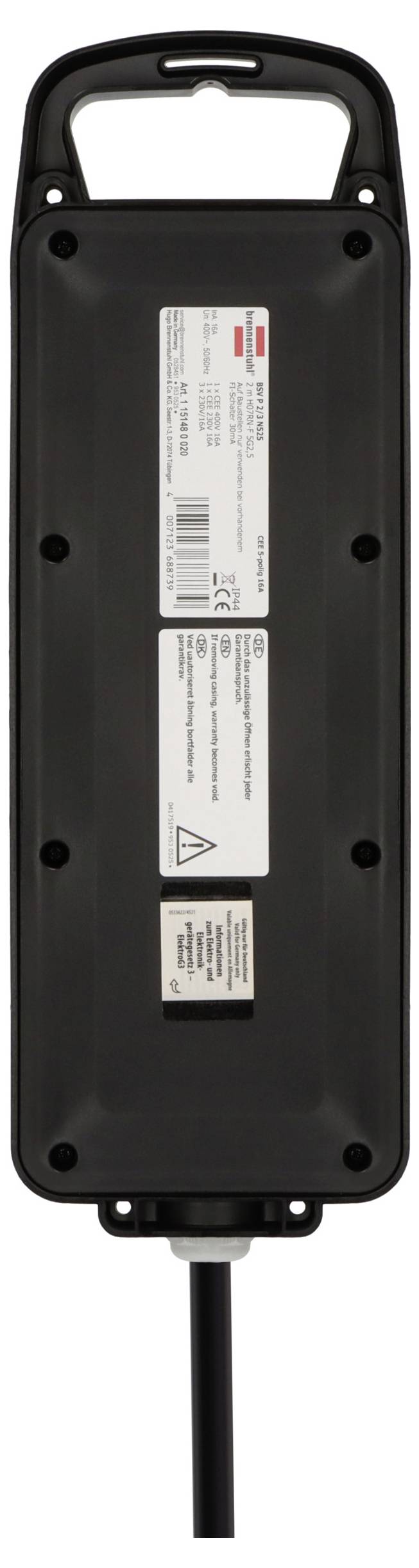 Brennenstuhl Répartiteur de courant CEE 1151480020 400 V 16 A