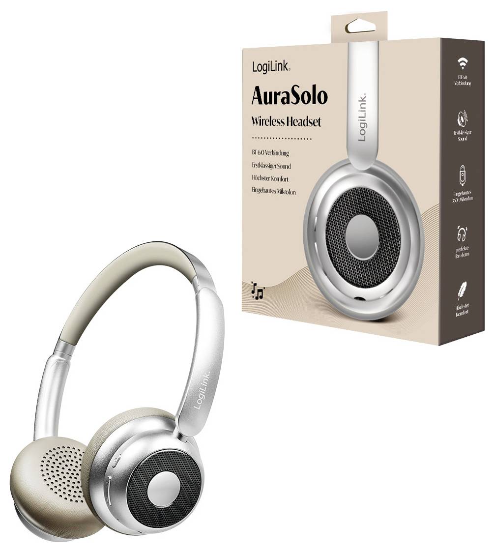 LogiLink BT0072BR Casque supra-auriculaire Bluetooth argent