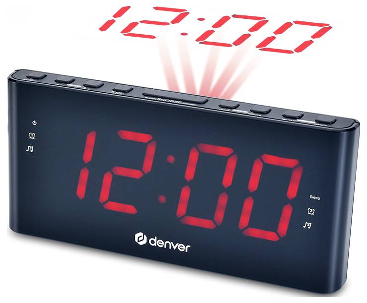 Denver CPR-710 Radio-réveil FM FM fonction réveil noir