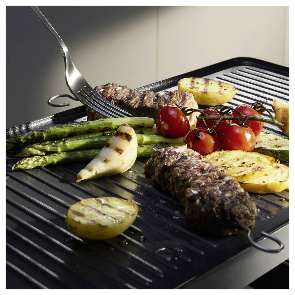 WMF Lono Selection Appareil à raclette 8 poêlons, revêtement anti-adhésif, filaire noir, argent