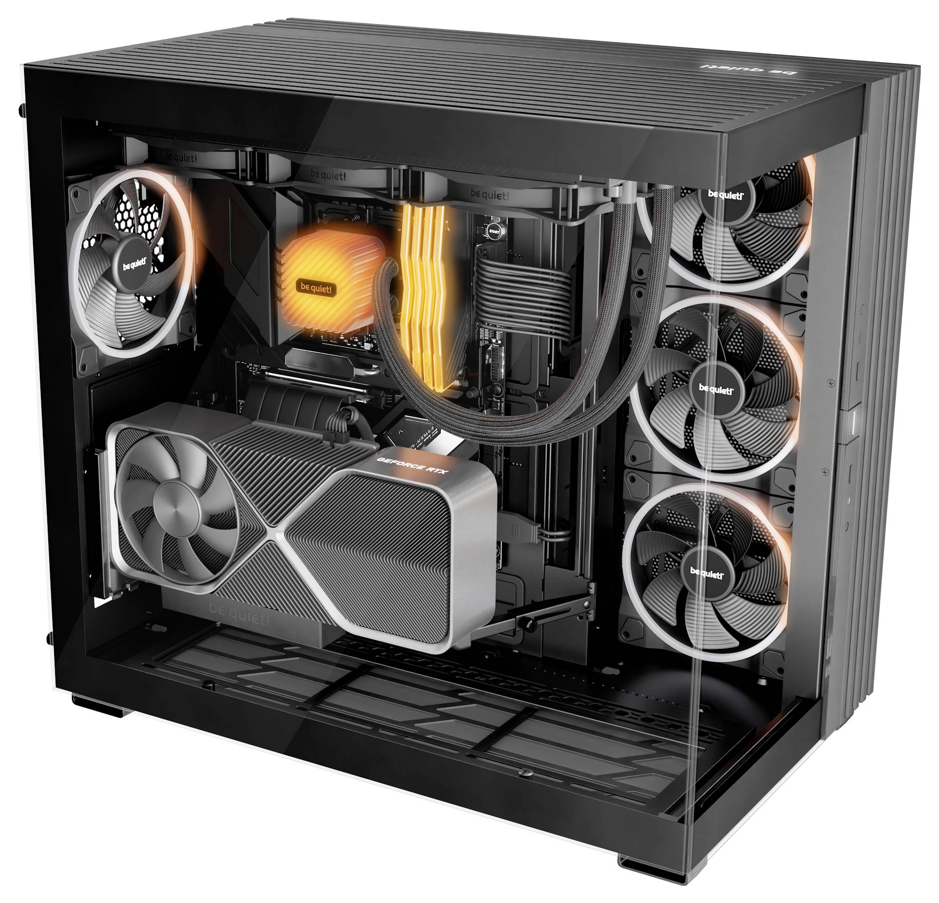 BeQuiet LIGHT WINGS | 140mm PWM Reverse Black Ventilateur pour PC noir