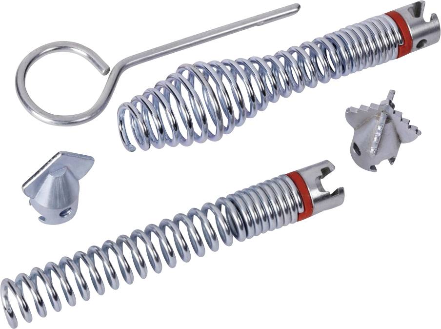'Ensemble d'outils à ressort individuels avec différentes formes et extrémités, comprenant des crochets et des pointes, utilisés pour des travaux de quincaillerie ou de réparation.'