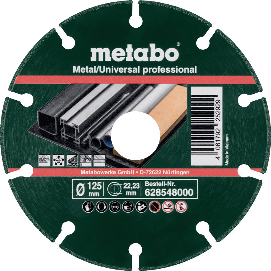 Metabo 628548000 Disque à tronçonner diamanté 125 mm 10 pc(s) métal (galvanisé)