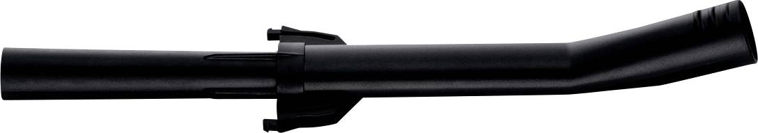Un embout d'aspirateur noir conçu pour le nettoyage des sols, doté d'une large buse inclinée pour faciliter l'accès aux coins et aux bords de manière efficace.