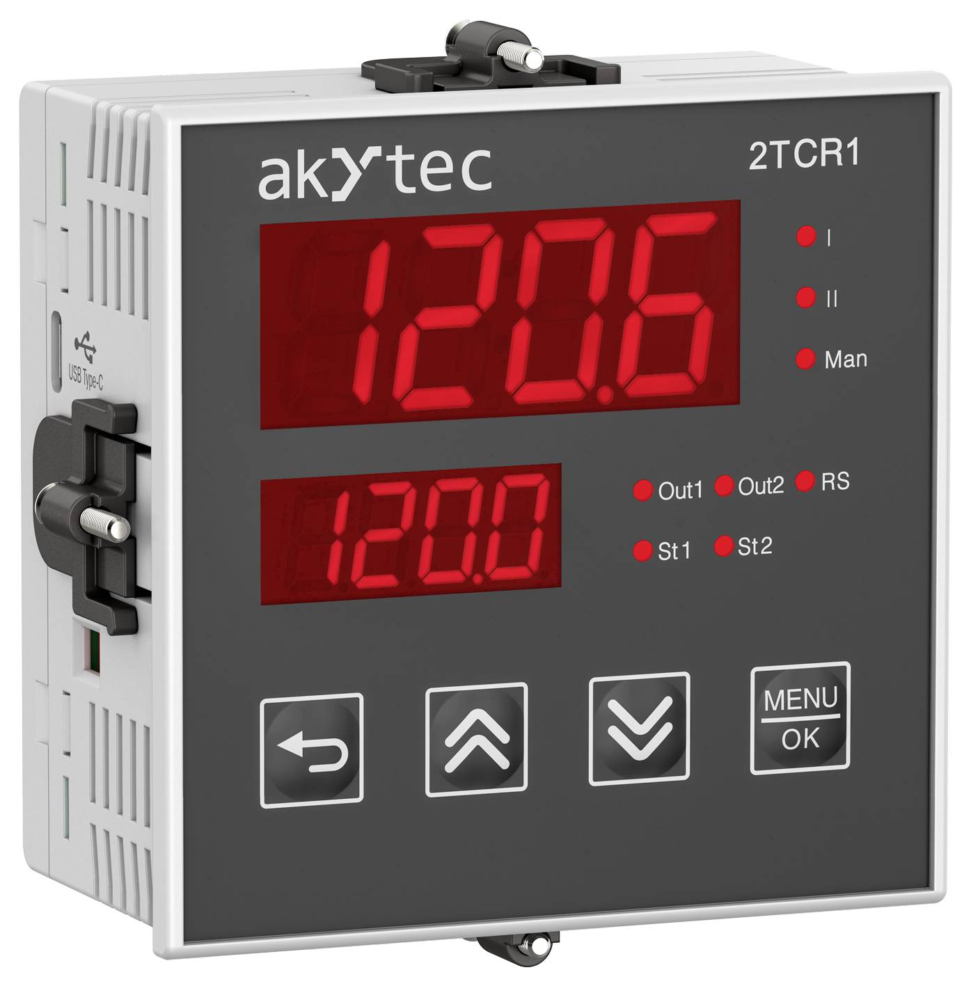 akYtec 2TCR1-P1.RR 151435 API - Module de régulation 24 V/DC, 230 V/AC