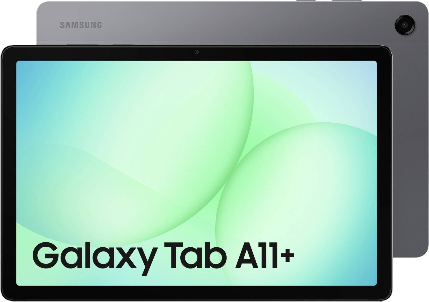 Samsung Galaxy Tab A11+ présentant son design élégant avec un grand écran et un fin cadre, soulignant le style moderne et la fonctionnalité.