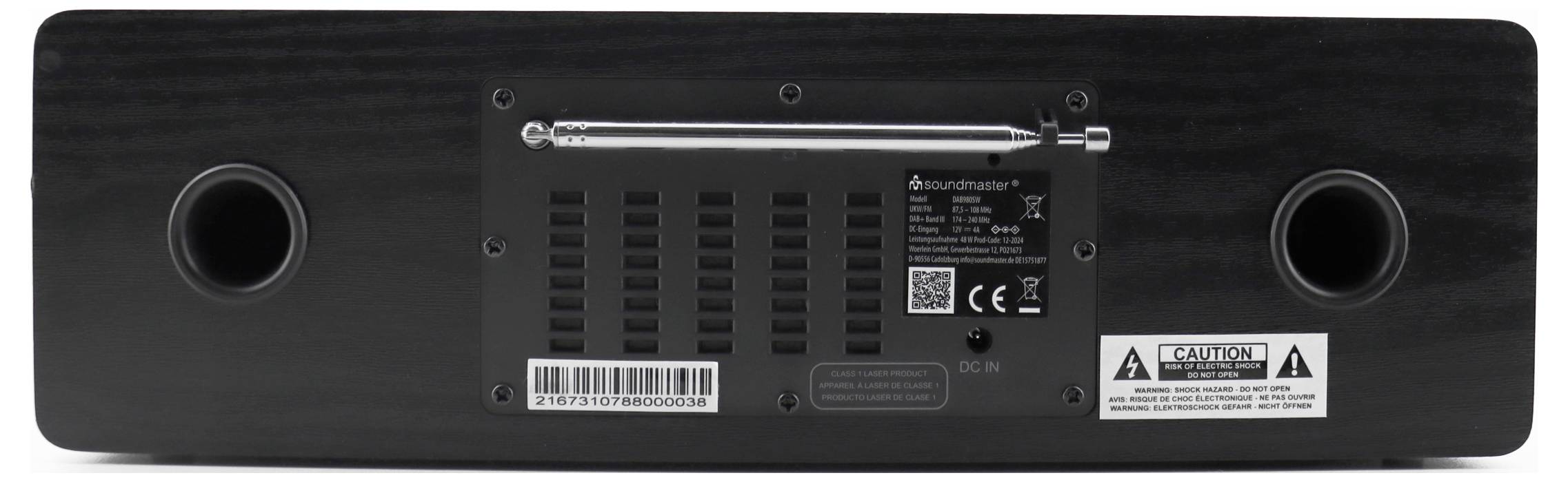 soundmaster Radio de table DAB+, FM, FM CD, USB, FM, MP3, DAB+, AUX avec télécommande, fonction réveil noir